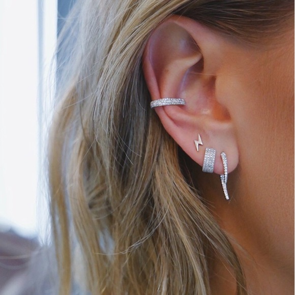 EF Collection Jewelry - ⚡️EF COLLECTION DIAMOND LIGHTNING BOLT EARRING⚡️